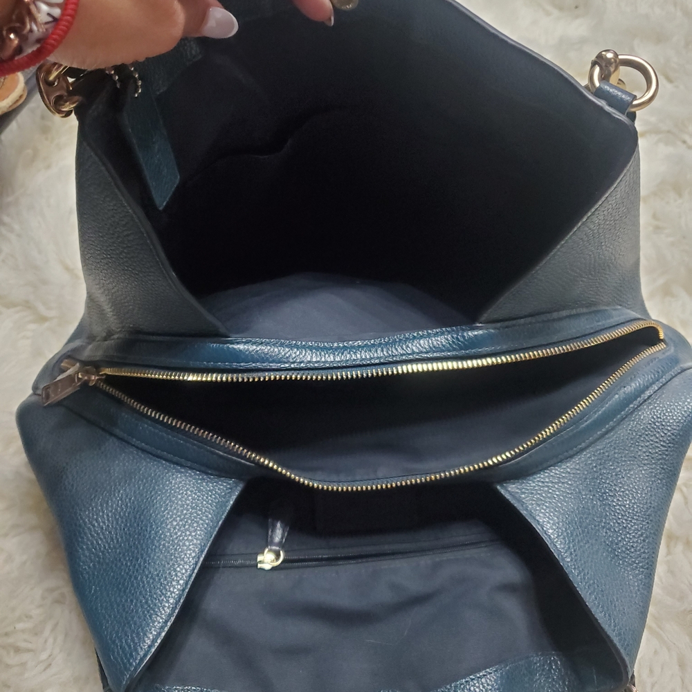 Coach Blue Leather Shoulder Bag - Picture 3 of 6